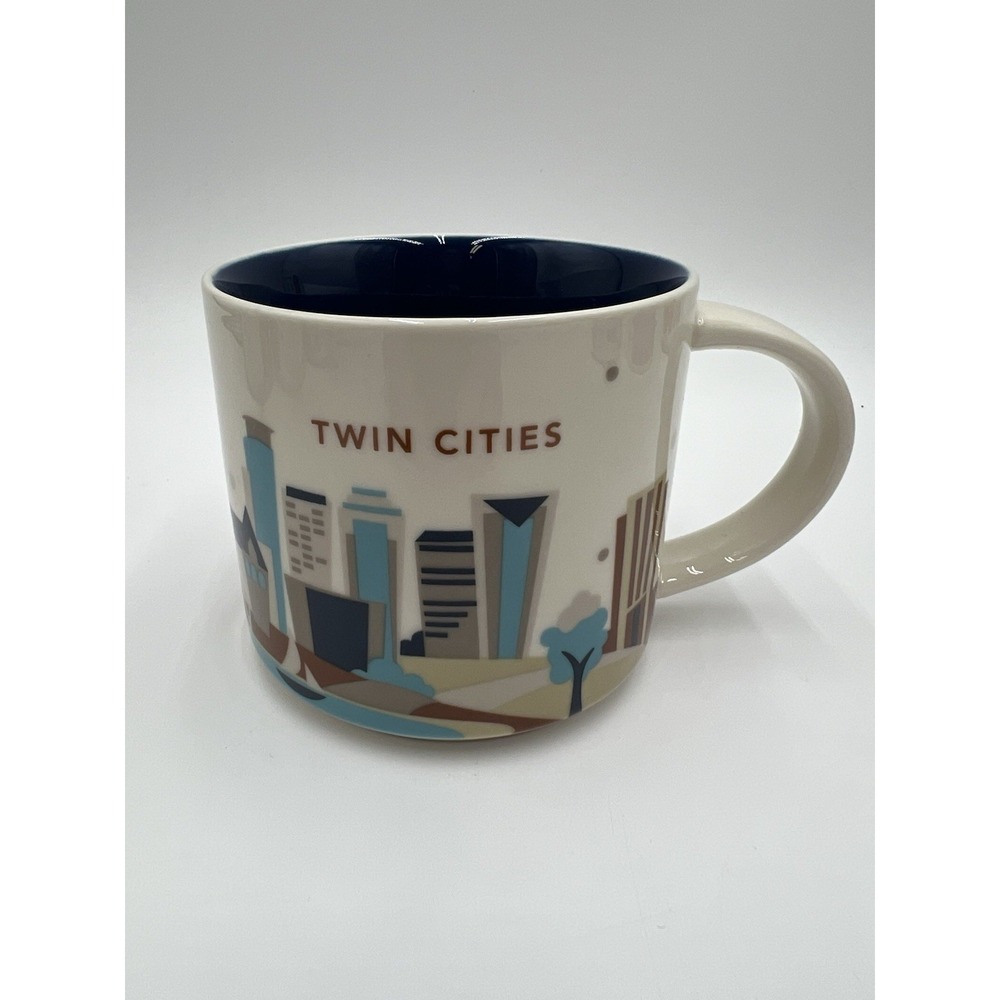 Starbucks Twin Cities You Are Here Collection Mug 14oz Minneapolis St Paul Blue